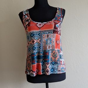 CROPPED BOHO / AZTEC PRINTED CROP TOP